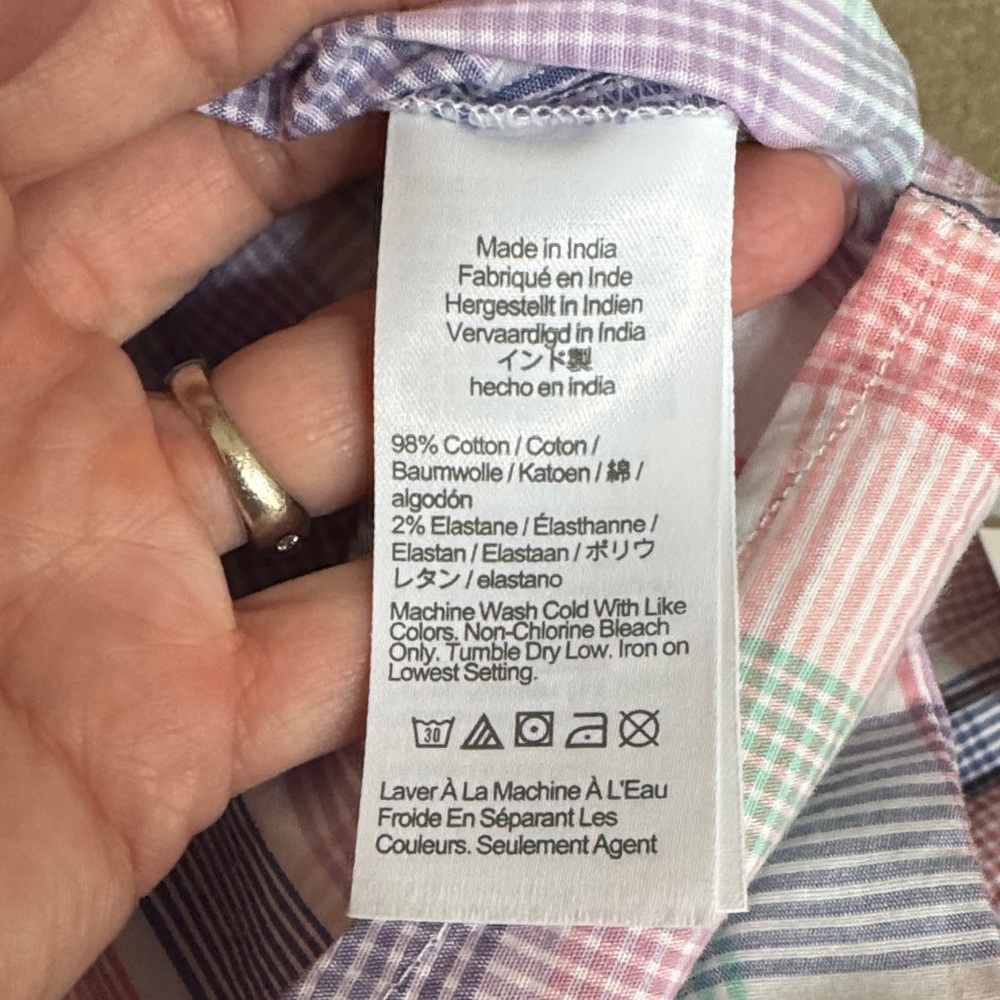J. Crew‎ Plaid Halter Tank - Pink, Blue & Mint - Picture 6 of 6